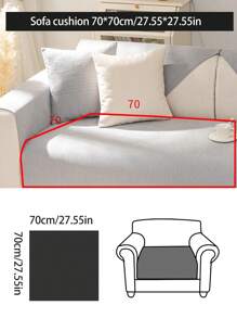 1入現代簡約防滑沙發套，全季節加厚沙發墊，防塵防污設計，易於清潔，防褪色（適用於L型、1/2/3/4人位沙發） - 淺灰色 - 查看 13