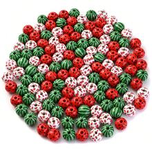 10pcs  16mm  Watermelon  Wooden  Beads  For  Crafts  Round  Fruit  Colorful  Summer  Wooden  Beads  Spacer  Beads  For  DIY  Jewelry  Craft  Bracelet   Necklace  Making - Round Beads - View 4