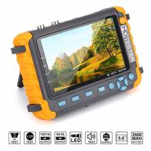 Máy kiểm tra kỹ thuật tương tự 5 inch Máy kiểm tra CCTV phù hợp để mô phỏng camera độ nét cao Kiểm tra AHD/CVI/TVI CVBS, với đầu vào VGA Kiểm tra cáp mạng UTP Máy kiểm tra camera - Phích cắm loại C của EU (220-240V) - Xem 2
