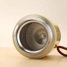 Miniso Sanrio Thermos Cup High-Value Cartoon Cute Pompompurin Stainless Steel Vacuum Flask With Rope Mini Portable Insulated Water Cup Water Bottle Tumbler 280ml/9.47oz - Yellow - View 9