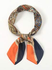 1pc Paisley Printed Bandana Silk Scarf, Suitable For Daily Use Bandana,Hair Band,Head Band Ideal For Dressing Up Your Look