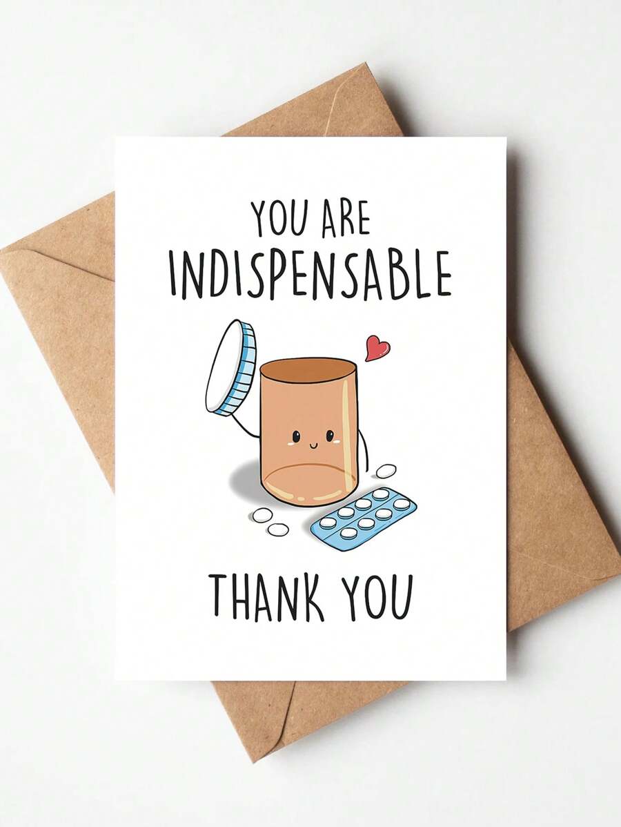 1pc Funny Appreciation Card For Men Women, Cute Thank You Card For ...