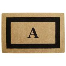 Heavy Duty Coir Doormat Single Picture Frame, Plain - Black 22" X 36" - 字母組合A - 查看 1