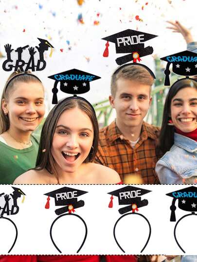 1件装女士毕业典礼头饰，时尚优雅，适合毕业典礼拍照、佩戴学士帽、制作毕业证书头饰，也适合日常毕业装扮，是送给闺蜜的毕业礼物。