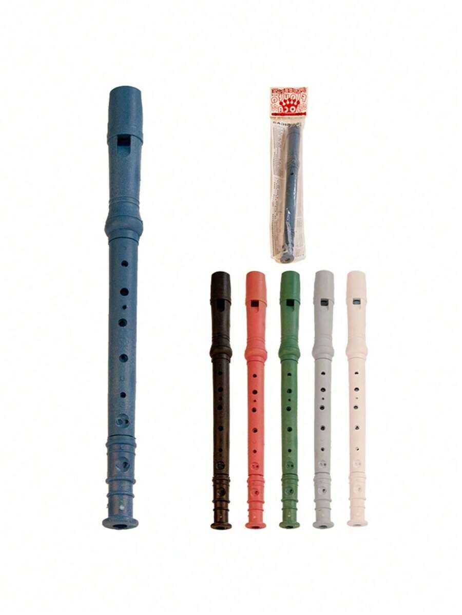 Flauta Doce Instrumento Sopro 30cm Brinquedo Musical - Multicolorido - Visão 1