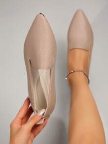 Damen Loafers aus Leder, lässige, atmungsaktive und weiche Mokassins mit zufälligem Druckmuster, flach