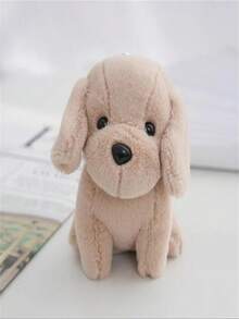 Mặt dây chuyền hình chó ngồi dễ thương 12cm Búp bê nhồi bông hoạt hình Golden Retriever Búp bê trang trí ba lô Móc khóa - Màu Khaki - Xem 2