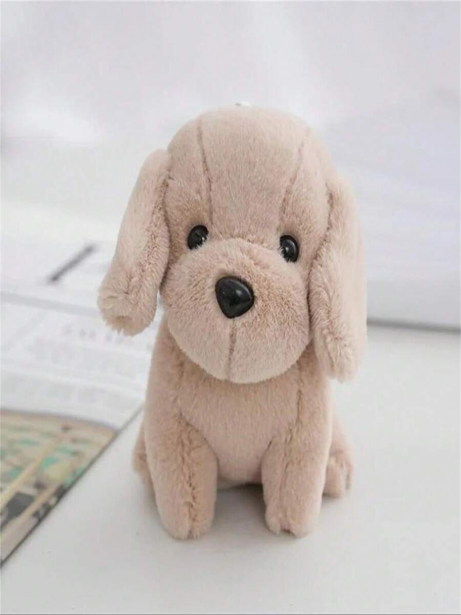 Mặt dây chuyền hình chó ngồi dễ thương 12cm Búp bê nhồi bông hoạt hình Golden Retriever Búp bê trang trí ba lô Móc khóa