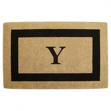 Heavy Duty Coir Doormat Single Picture Frame, Plain - Black 22" X 36" - 字母組合Y - 查看 1