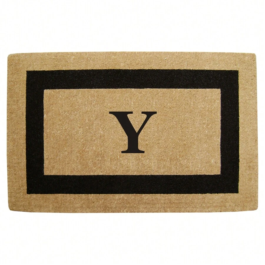 Heavy Duty Coir Doormat Single Picture Frame, Plain - Black 22" X 36" - 字母組合Y - 查看 1