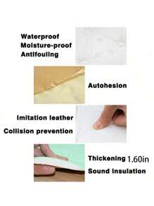 1/5/10pcs Anti-Collision Foam Wallpaper Self-Adhesive Soft Package 3D Wall Sticker Wall Edge Sticker Wall Thickening Pad For Headboard