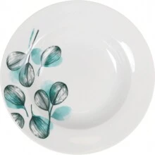 La Mediterránea 18 Piece Round Dinnerware Imagine Collection Includes 6 Dinner Plates (24 Cm), 6 Deep Plates (21.5 Cm) And 6 Dessert Plates (19 Cm) | Tableware With Mediterranean And Versatile Design, Ideal For Special Occasions - 彩色 - 查看 2