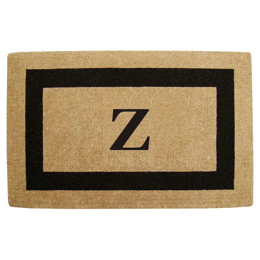Heavy Duty Coir Doormat Single Picture Frame, Plain - Black 22" X 36" - 字母組合Z - 查看 1