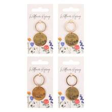 Something Different Wild Flowers Keyring (Pack Of 24) (Gold) - Mustard Yellow - View 3