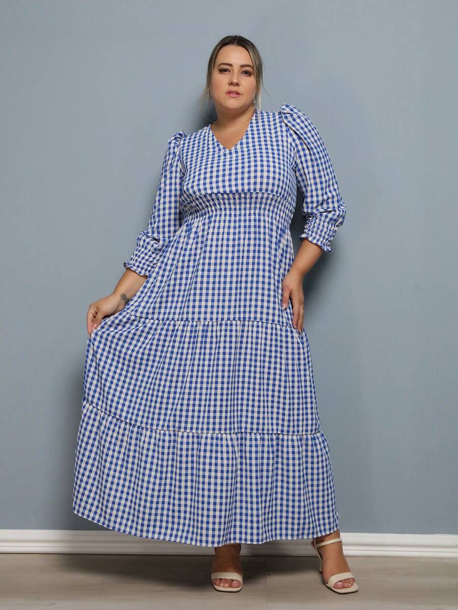 Plus Size Dresses - Royal Blue - View 1
