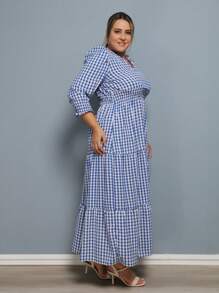 Plus Size Dresses - Royal Blue - View 4