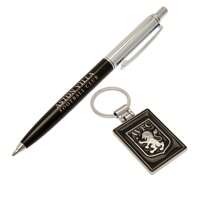 Aston Villa FC Keyring Set (Black/Steel) - Black/Steel - View 1
