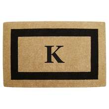 Heavy Duty Coir Doormat Single Picture Frame, Plain - Black 22" X 36" - 字母組合 K - 查看 1