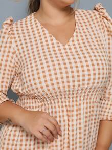 Plus Size Dresses - Apricot - View 9