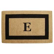 Heavy Duty Coir Doormat Single Picture Frame, Plain - Black 22" X 36" - 字母組合E - 查看 1