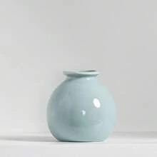 1pc Mini Ceramic Flower Pot With Wide Mouth, Ins Style Decorative Vase For Hydroponic Plants Or Artificial Flowers, Tabletop Decoration For Daily Use - Multicolor - View 10