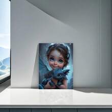 1入組30x40cm/11.8x15.7in DIY 5D鑽石畫，女性與動物，全鑽石刺繡十字繡圖片，不含相框，適合牆面裝飾初學者禮物 - 彩色 - 查看 4