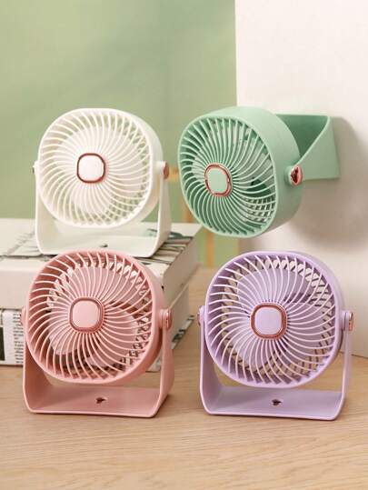 AOYI 1pc 500mAh Rechargeable Wall-Mounted & Desktop 3 Speed Adjustable Minimalist Small Fan With Charging Cable