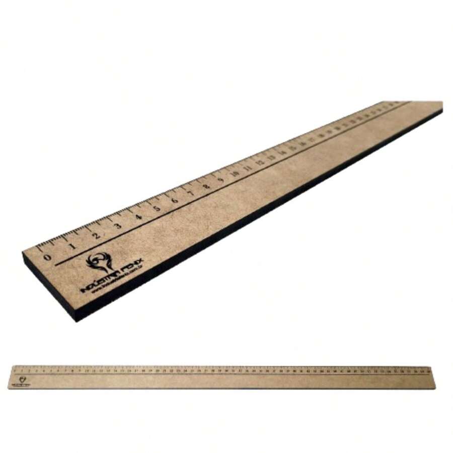 Régua 80 cm Madeira Modelagem Estilista Corte Costura Fenix - Madeira - Visão 1