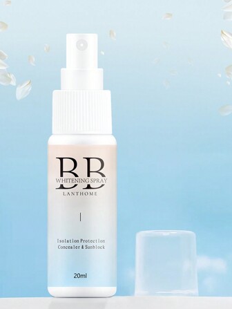 LANTHOME 20ml去黃美白噴霧：瞬間呵護肌膚，長效保濕效果。去黃美白BB噴霧柔和的配方深層滋潤肌膚，美白噴霧BB霜的輕盈質地提亮膚色和長效保濕。美白霜的嫩白噴霧滋潤輕盈，締造自然通透的膚色，散發自信的光芒。美白精華不僅能夠有效美白，還可以保持肌膚水嫩滑爽。