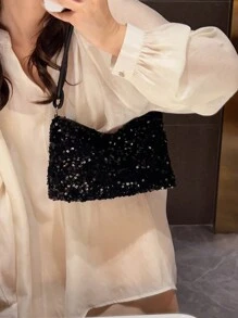 Popular Bag Women's New Fashion Korean Version Handbag All Shoulder Small Square Bag - Black - View 4