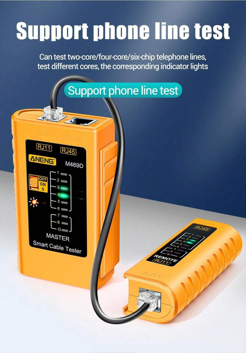 ANENG ANENG M469D Cable Lan Tester Network Cable Tester RJ45 RJ11 RJ12