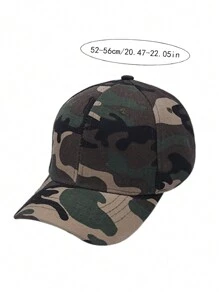1pc Camouflage Baseball Cap, Spring Summer Outdoor Sports Sunhat With Brim - Army Green - View 5
