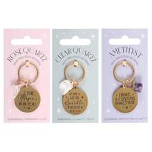 Something Different Crystal Keyring (Pack Of 18) (Gold) - Mustard Yellow - View 2