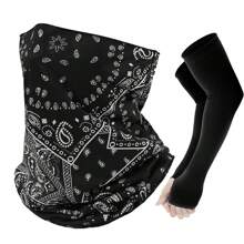 Mặt nạ làm mát + Tay áo, Khăn trùm đầu Bandana Vòng tai Mặt nạ Balaclava Nam Nữ Khăn trùm cổ Chống bụi Gió Mặt nạ xe máy Mặt nạ trượt tuyết - A - Xem 12