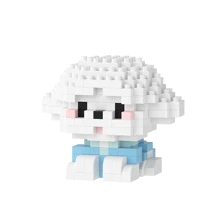 Pet Series Khối xây dựng động vật Đồ chơi mèo và chó Trang trí máy tính để bàn cho quà tặng lễ hội - Mèo con và chó con Maconium - Xem 5