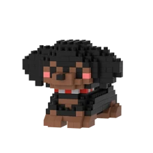 Pet Series Khối xây dựng động vật Đồ chơi mèo và chó Trang trí máy tính để bàn cho quà tặng lễ hội - Mèo con và chó con Maconium - Xem 6