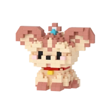 Pet Series Khối xây dựng động vật Đồ chơi mèo và chó Trang trí máy tính để bàn cho quà tặng lễ hội - Mèo con và chó con Maconium - Xem 7