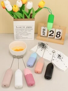 AOYI 1pc AA Battery Powered Handheld Portable Mini Coffee Milk Frother Mixer Whisk With Hanging Strap - Multicolor - View 2