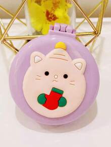 1 pieza Cepillo de pelo plegable y espejo con peine para desenredar y peinar con estilo el cabello, color amarillo mostaza, ideal para viajes. - Púrpura malva - Ver 7