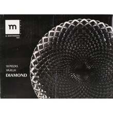 La Mediterránea Dinnerware 18 Pieces Diamond Collection Includes 6 Dinner Plates (24 Cm), 6 Deep Plates (21.5 Cm) And 6 Dessert Plates (19 Cm) | Tableware With Mediterranean And Versatile Design, Ideal For Special Occasions - 彩色 - 查看 8