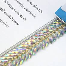 1入組馬眼樹脂鑲嵌熱熔膠修飾鍊條 DIY 婚紗服裝配件 - 彩色 - 查看 7