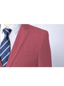 Men's Spring And Autumn Solid Color Lapel Long Sleeve Casual Suit Jacket