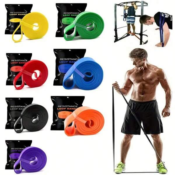 1pc Fitness Resistance Band, Pull Up Elastic Band, Suitable For Leg Training, Strength Training, Home Gym Workout
