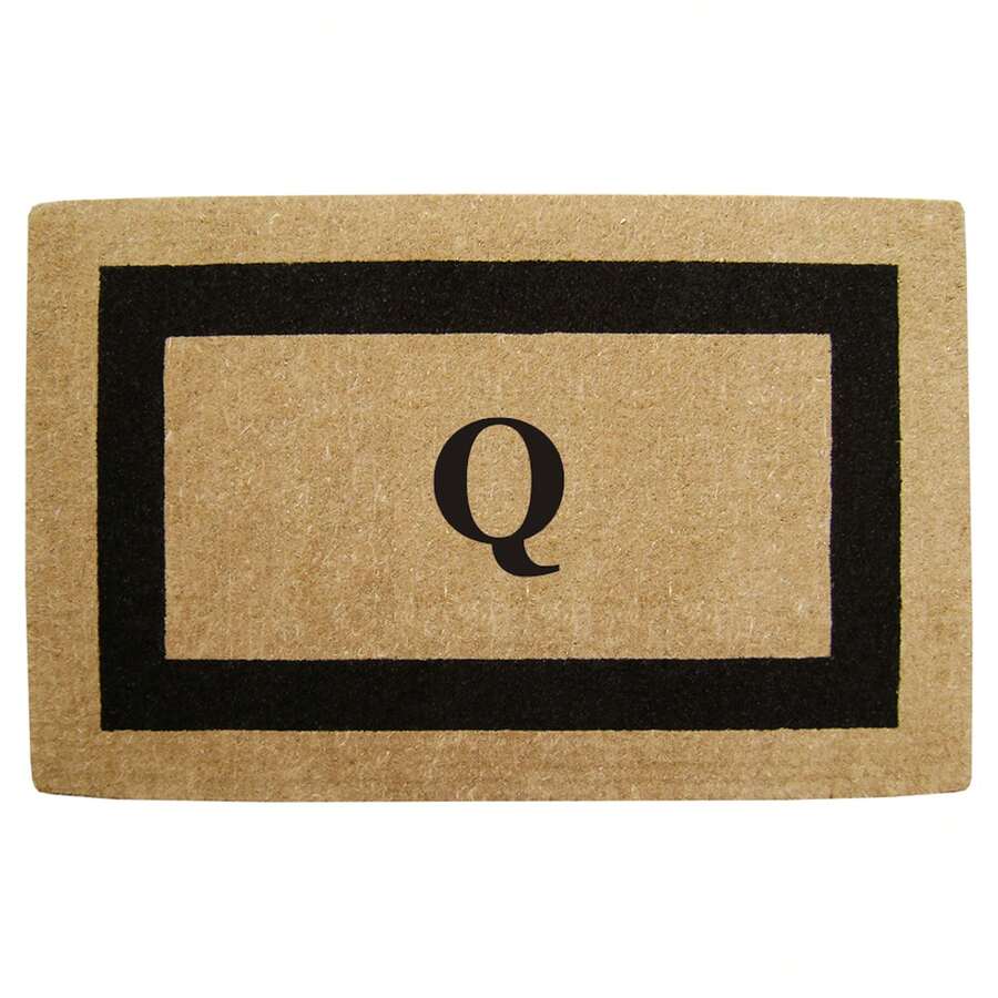 Heavy Duty Coir Doormat Single Picture Frame, Plain - Black 22" X 36" - 字母組合Q - 查看 1