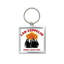 Led Zeppelin Whole Lotta Love Photo Print Keyring (White/Red/Silver) - White/Red/Silver - View 1