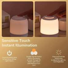 1pc Touch Dimming And Color-Adjustable LED Night Light, Feeding Bedside Lamp, Atmosphere Pat Lamp, Dormitory Table Lamp Baby Room Decor Nursery Decorbaby Shower Family Decorations Gifts