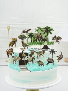 16pcs Animal Cake Toppers For Parties, Birthdays And Celebrations - Multicolor - View 13