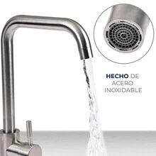 Monomando Grifo Llave Mezcladora Para Fregadero Tarja Cocina Calidad Acero Inox