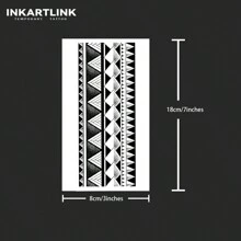 INKARTLINK Tatuaje temporal de estilo oscuro, tipo brazalete, vikingo, geométrico con tecnología revolucionaria de 15 días. Tatuaje semipermanente, duradero, resistente al agua, con apariencia auténtica del tatuaje. Hecho a base de vegetales.,tatuajes maquina para tatuar tatuajes falsos