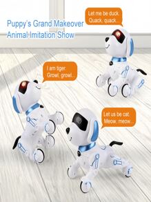 1 PC Intelligent Robot Dog Remote Control Electric Toy Dog Simulation Programming Remote Accompanying Story Singing Boy And Girl Birthday Gift,Pool Toys Suitable For Pool Games,Pool Party - Multicolor - View 3